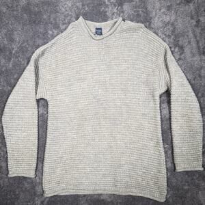 Paul James Sweater Alpaca Wool Ribbed Mens Large Made England
